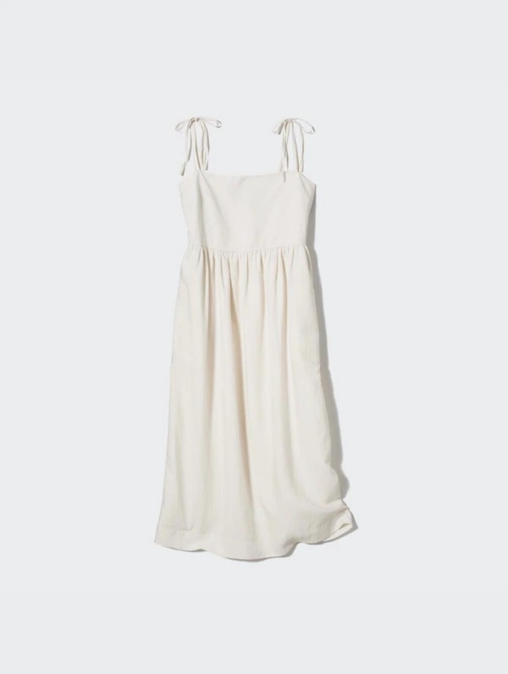 NWOT Uniqlo Linen-Blend Camisole Dress Off-White Size XS